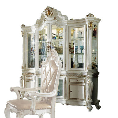 ACME 63464 Picardy Hutch & Buffet, Antique Pearl (1Set/2Ctn) ACME Furniture