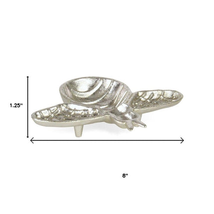 8" Silver Cast Iron Bumble Bee Trinket Tray HomeRoots