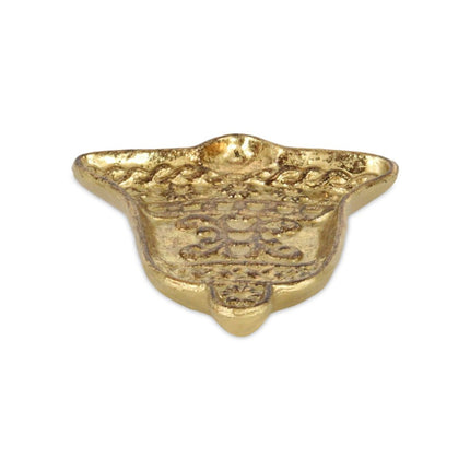 5" Gold Cast Iron Christmas Bell Trinket Tray