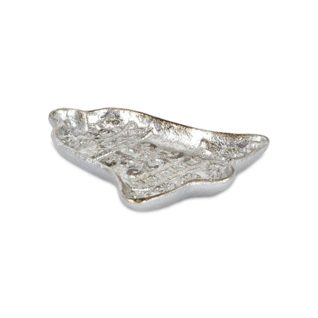 5" Silver Cast Iron Christmas Bell Trinket Tray