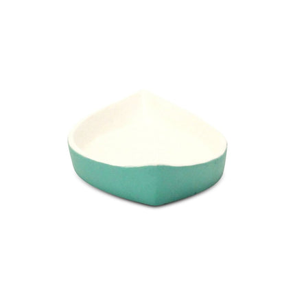 10" Aqua And White Cast Iron Oval Boat Shaped Tray HomeRoots