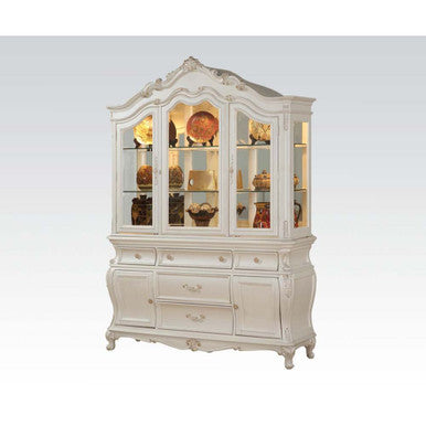 ACME 63544 Chantelle Hutch & Buffet, Pearl White (1Set/2Ctn) ACME Furniture