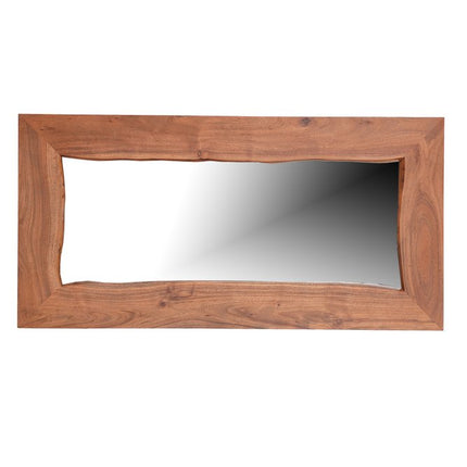 24" Brown Solid Wood Live Edge Freestanding and Wall Mount Accent Mirror HomeRoots