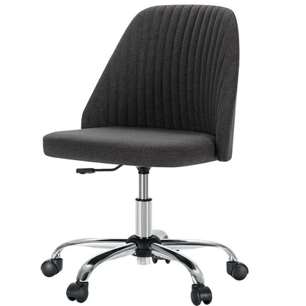 Pink and Silver Adjustable Height Swivel Rolling Office Chair HomeRoots