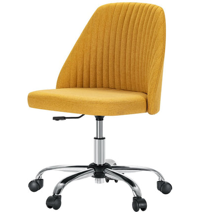 Pink and Silver Adjustable Height Swivel Rolling Office Chair HomeRoots