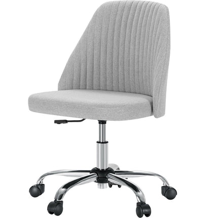 Pink and Silver Adjustable Height Swivel Rolling Office Chair HomeRoots