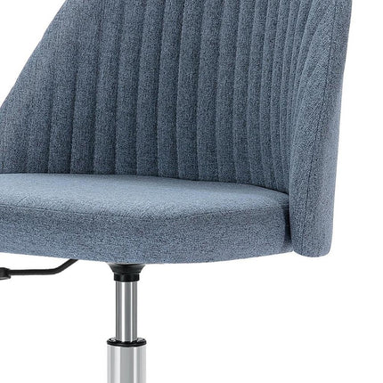 Pink and Silver Adjustable Height Swivel Rolling Office Chair HomeRoots