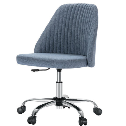 Pink and Silver Adjustable Height Swivel Rolling Office Chair HomeRoots