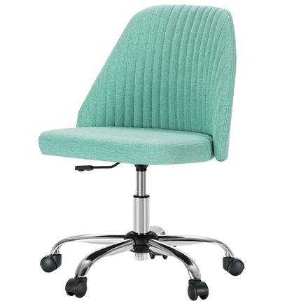 Pink and Silver Adjustable Height Swivel Rolling Office Chair HomeRoots