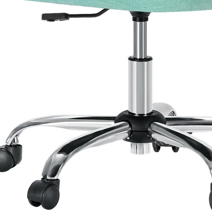 Pink and Silver Adjustable Height Swivel Rolling Office Chair HomeRoots