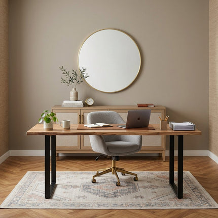 20" Gold Metal Round Framed Bathroom Vanity Mirror HomeRoots