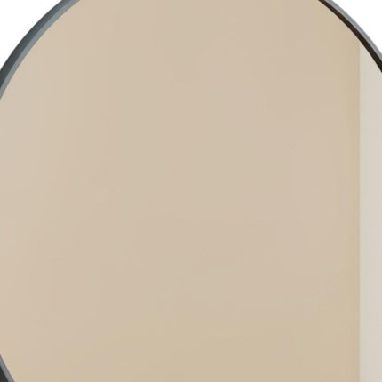 24" Black Metal Round Framed Bathroom Vanity Mirror