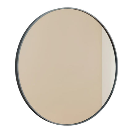 24" Black Metal Round Framed Bathroom Vanity Mirror HomeRoots