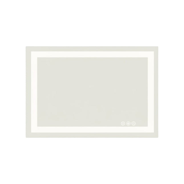 24" Clear Lighted Frameless Bathroom Vanity Mirror
