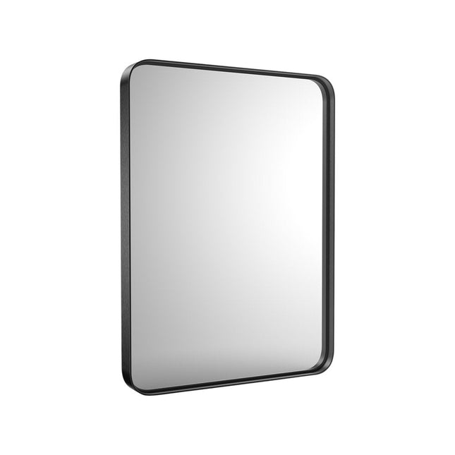 39" Black Metal Floating Framed Bathroom Vanity Mirror HomeRoots