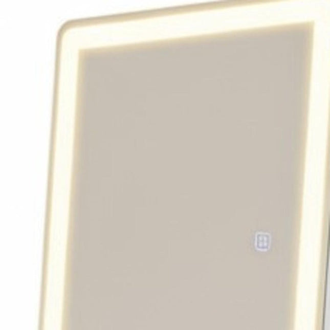 60" Clear Lighted Freestanding and Wall Mount Frameless Full Length Mirror HomeRoots