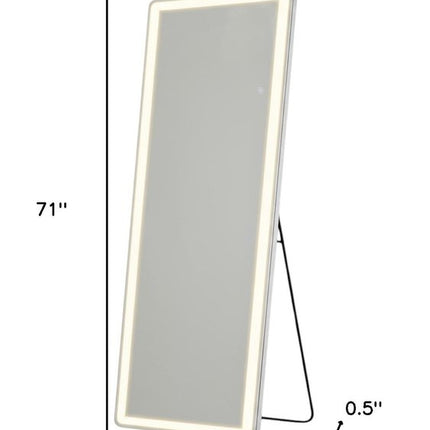 71" Clear Lighted Freestanding and Wall Mount Frameless Full Length Mirror HomeRoots