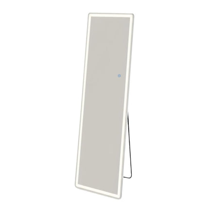 64" Clear Lighted Freestanding and Wall Mount Frameless Full Length Mirror HomeRoots