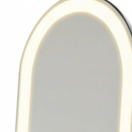 60" Clear Arch Lighted Freestanding and Wall Mount Frameless Full Length Mirror HomeRoots