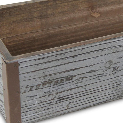 Gray Wood 98 Ounce Rectangular Distressed Planter Box HomeRoots