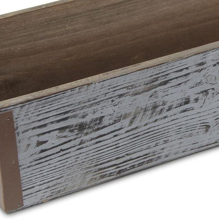 Gray Wood 151 Ounce Rectangular Distressed Planter Box HomeRoots