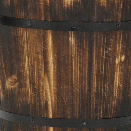 Brown Wood And Metal 800 Ounce Round Distressed Planter Box HomeRoots