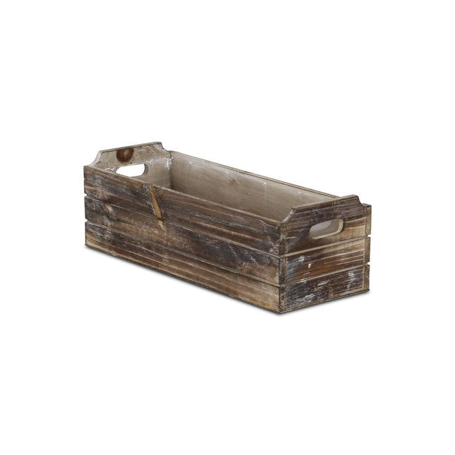 Brown Wood Rectangular Distressed Planter Box HomeRoots