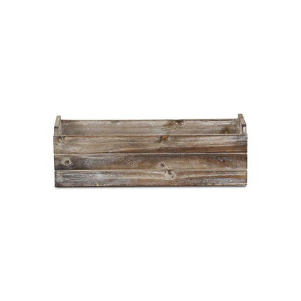 Brown Wood 200 Ounce Rectangular Distressed Planter Box HomeRoots