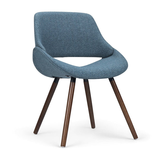 Blue and Natural Solid Wood Dining Parsons Chair HomeRoots