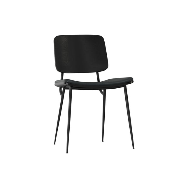 Set of Two Black Solid Wood Dining Parsons Chairs HomeRoots