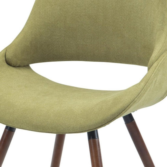 Neon Green and Natural Solid Wood Dining Parsons Chair HomeRoots