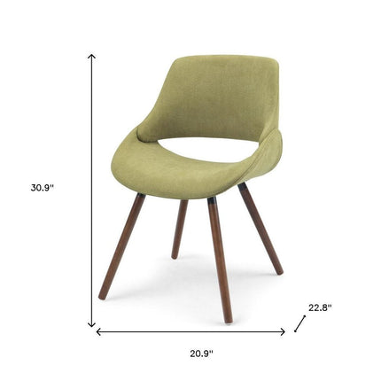 Neon Green and Natural Solid Wood Dining Parsons Chair HomeRoots