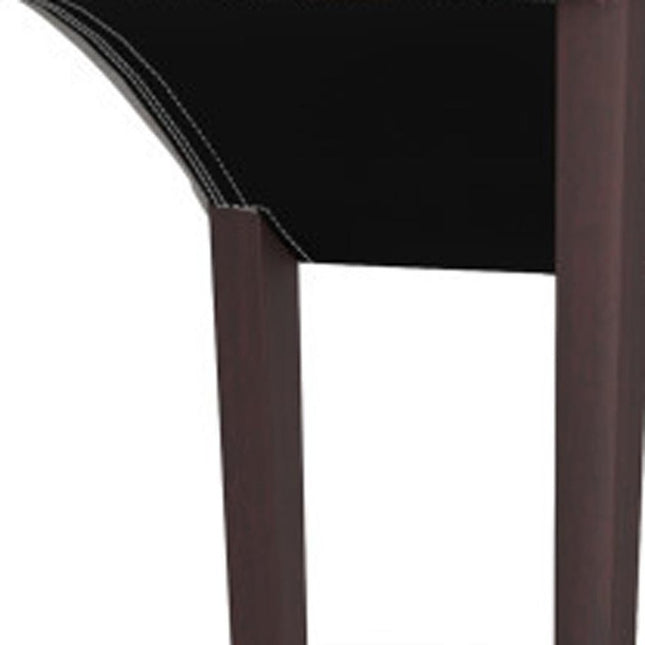 Set of Two Beige and Brown Wood Dining Parsons Chairs HomeRoots