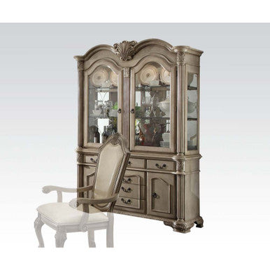 ACME 64069 Chateau de Ville Hutch & Buffet, Antique White (1Set/2Ctn) ACME Furniture
