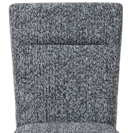 Set of Two Gray and Brown Upholstered Dining Side Chairs