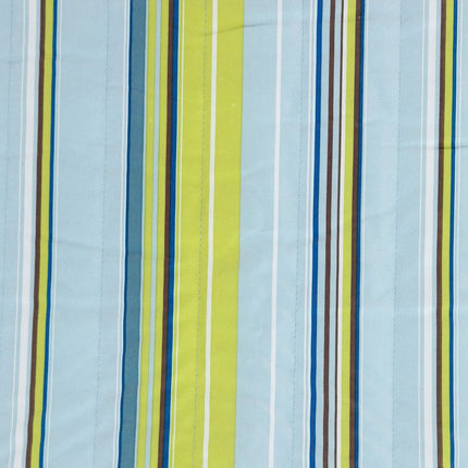 Aqua And Lime Green Striped Double Hammock HomeRoots