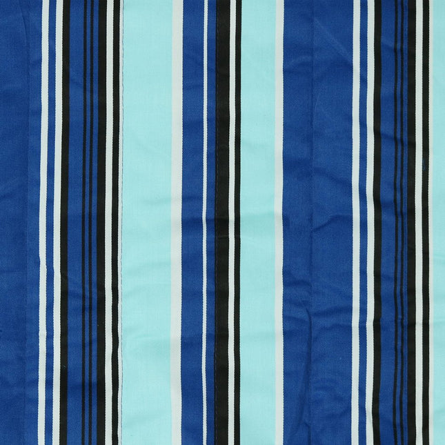 Light Blue And Dark Blue Striped Double Hammock HomeRoots