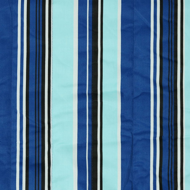 Light Blue And Dark Blue Striped Double Hammock HomeRoots