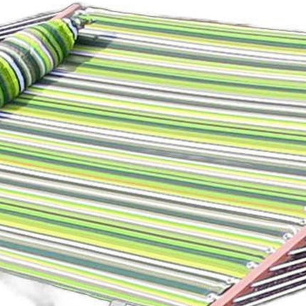 Green And Yellow Striped Double Hammock HomeRoots