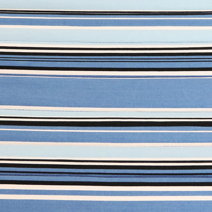 Light Blue And Dark Blue Striped Double Hammock HomeRoots
