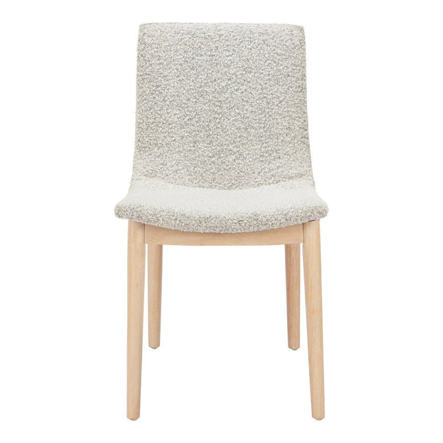 Set of Two White Upholstered Dining Side Chairs HomeRoots