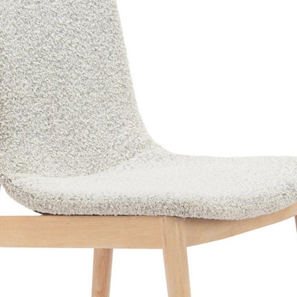 Set of Two White Upholstered Dining Side Chairs