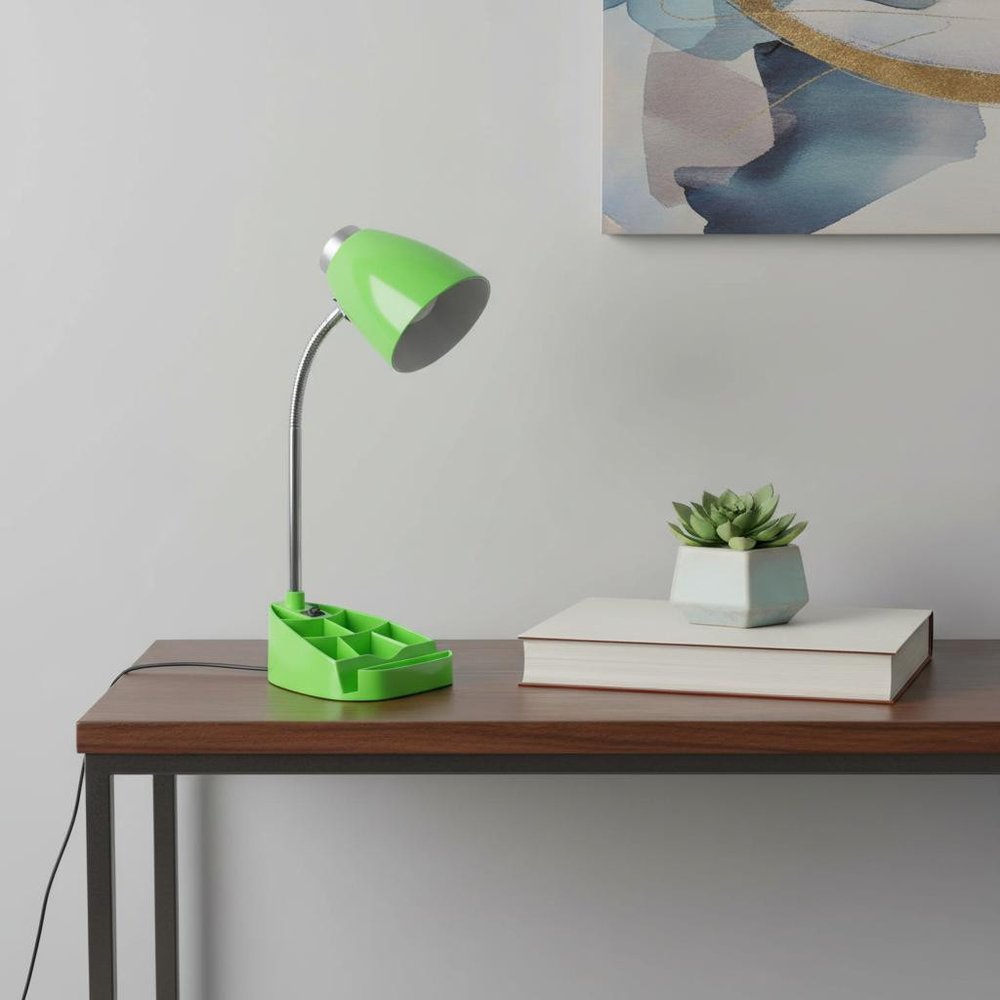 19" Green Swing Arm Table Lamp