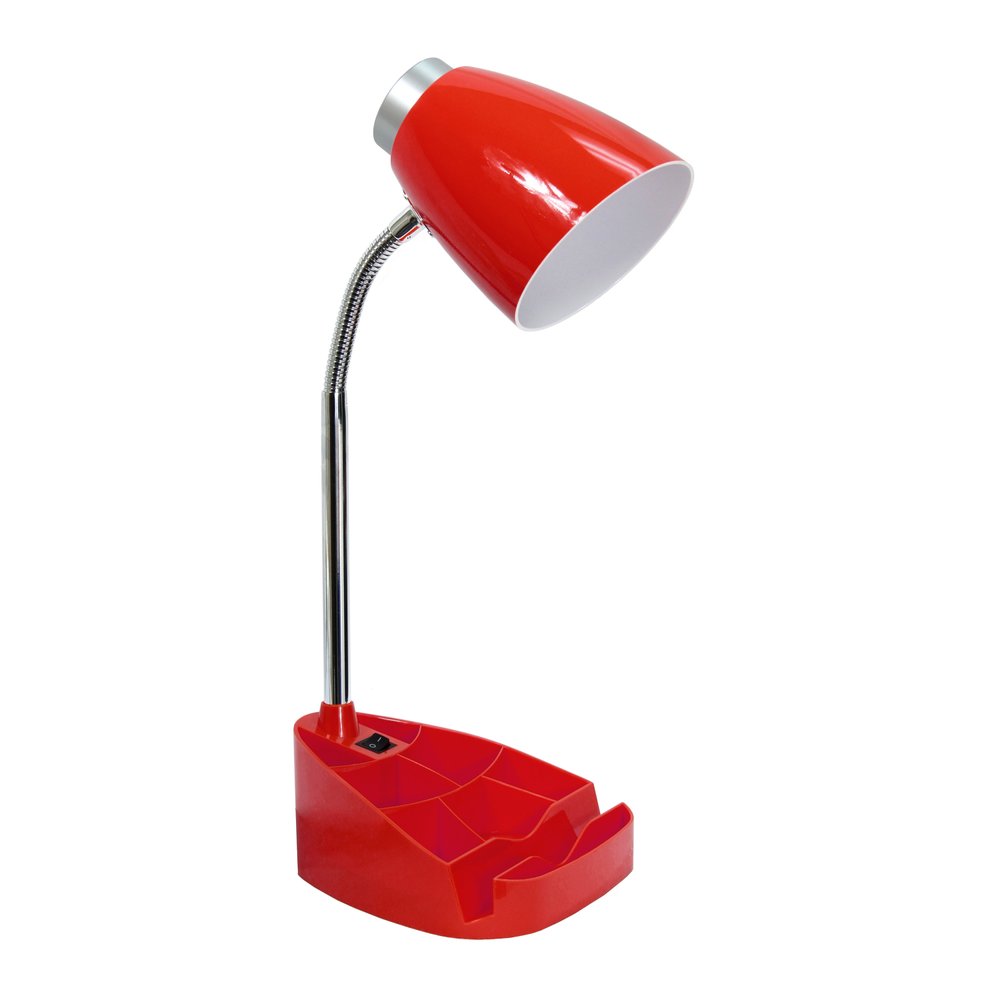 19" Red Swing Arm Table Lamp