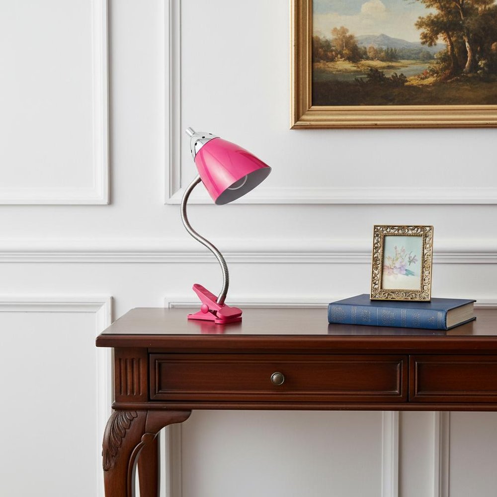 18" Pink Swing Arm Table Lamp