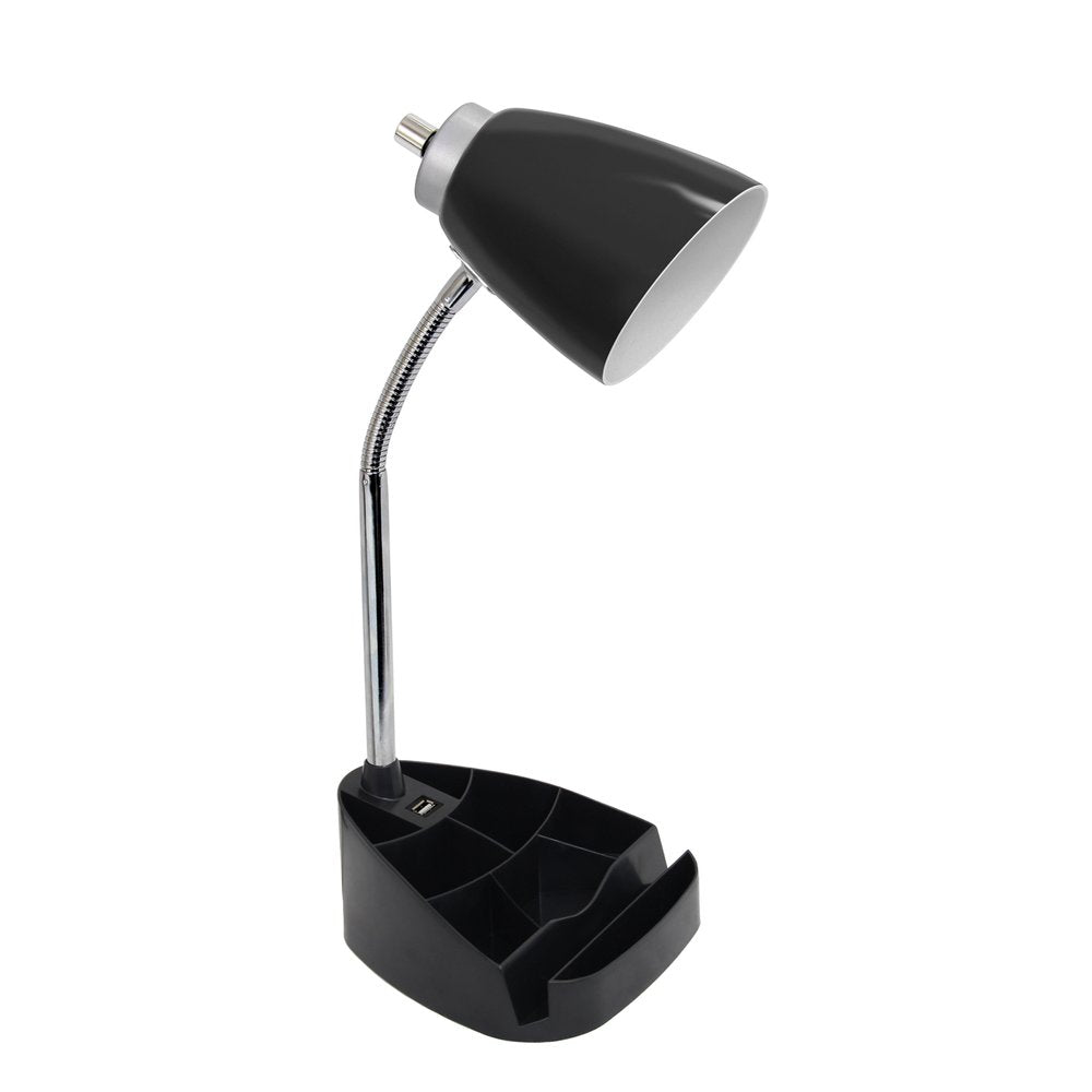 19" Black Swing Arm Table Lamp