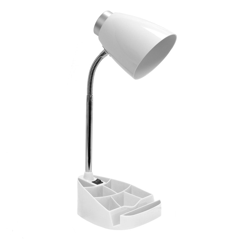 19" White Swing Arm Table Lamp