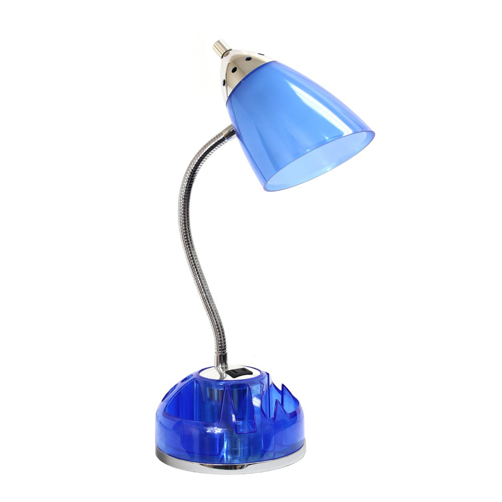 20" Blue Swing Arm Table Lamp
