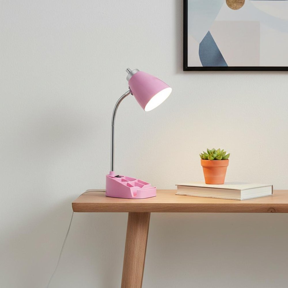 19" Pink Swing Arm Table Lamp