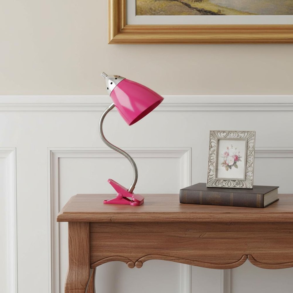 18" Pink Swing Arm Table Lamp